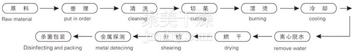 脫水蔬菜帶式干燥工藝流程